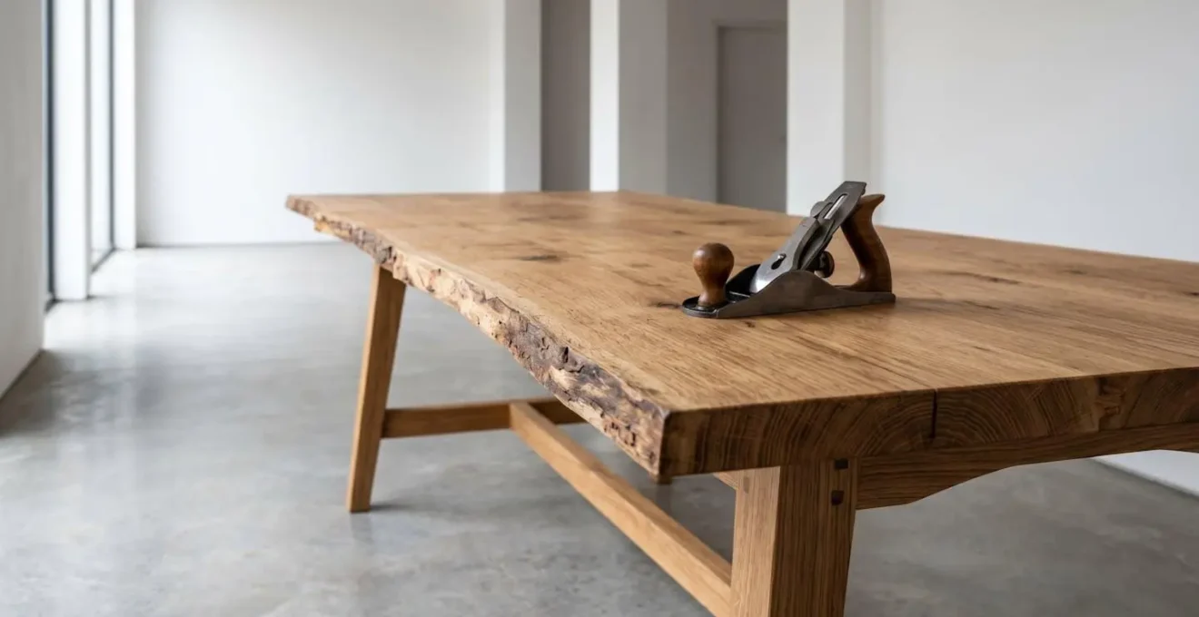 Elegant handcrafted wooden furniture piece showcasing premium British craftsmanship and natural timber grain, representing the value of designer-maker positioning
