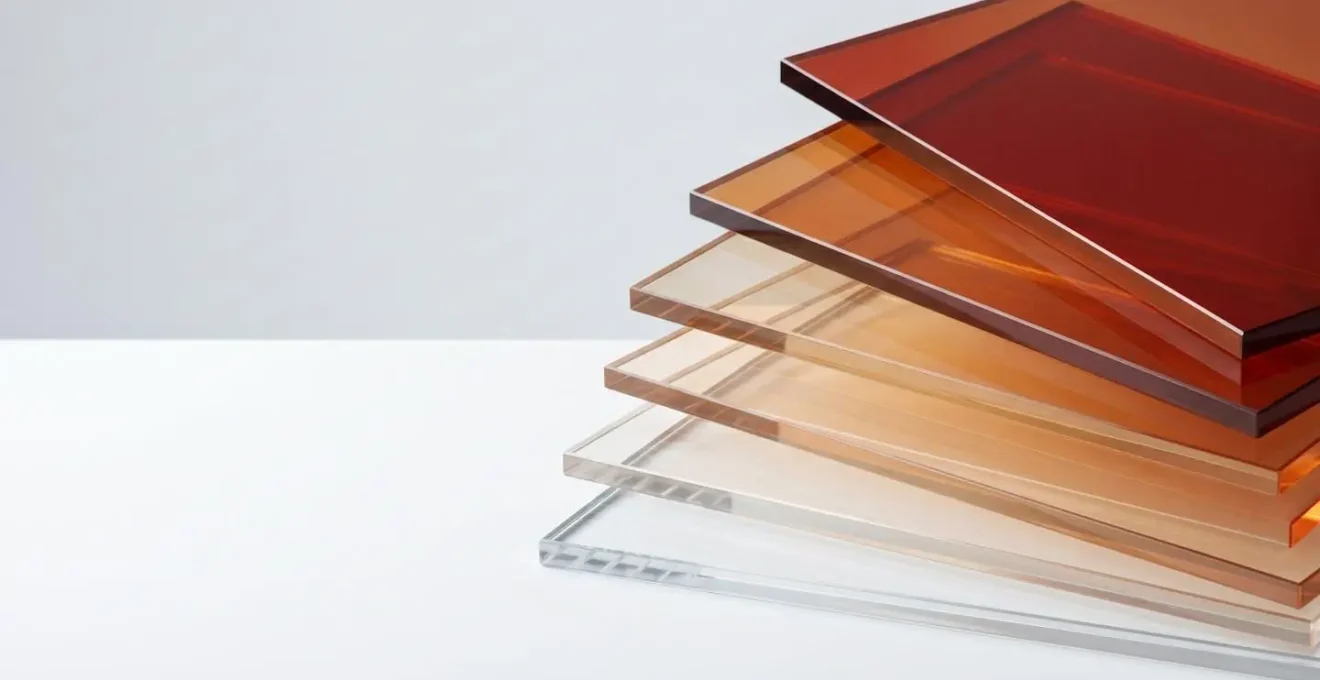 Abstract composition showing hierarchical risk levels through stacked transparent layers with varied lighting intensity